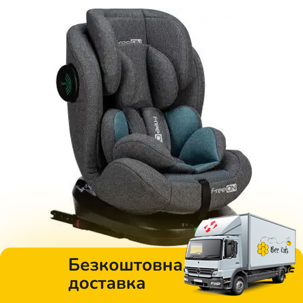 Автокрісло дитяче (група 0+/1/2/3, вага 0-36 кг, поворот 360) FreeON ULTIMA Бірюзовий, фото 1