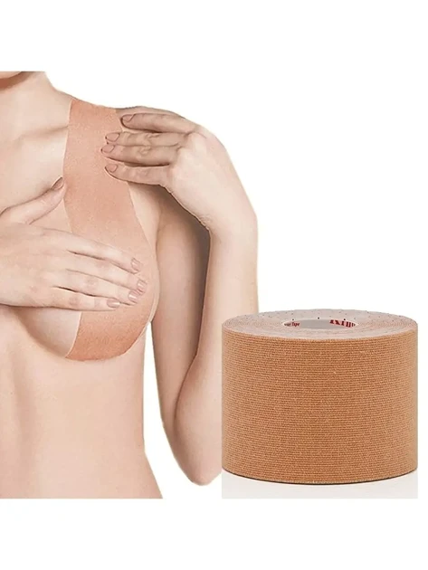 Кінезіо тейпи Boob tape для підтримки та корекції грудей ширина 4 см довжина 5 м, Тейп для грудей BOOB TAPE