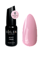 Гель лак для ногтей Edlen Color №006 однослойный розовый, 9 мл