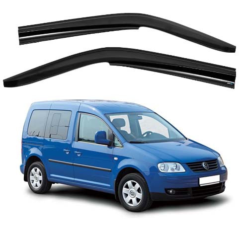 Дефлектори вікон ветровики Volkswagen Caddy 2004-2020 перед скотч SunPlex (SP-S-10), фото 1