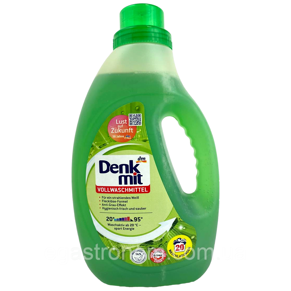 Гель для прання універсальний Денк Міт Denk Mit vollwaschmittel green sensation 20р 1,1L 6шт/ящ (Код: 00-00010525), фото 1
