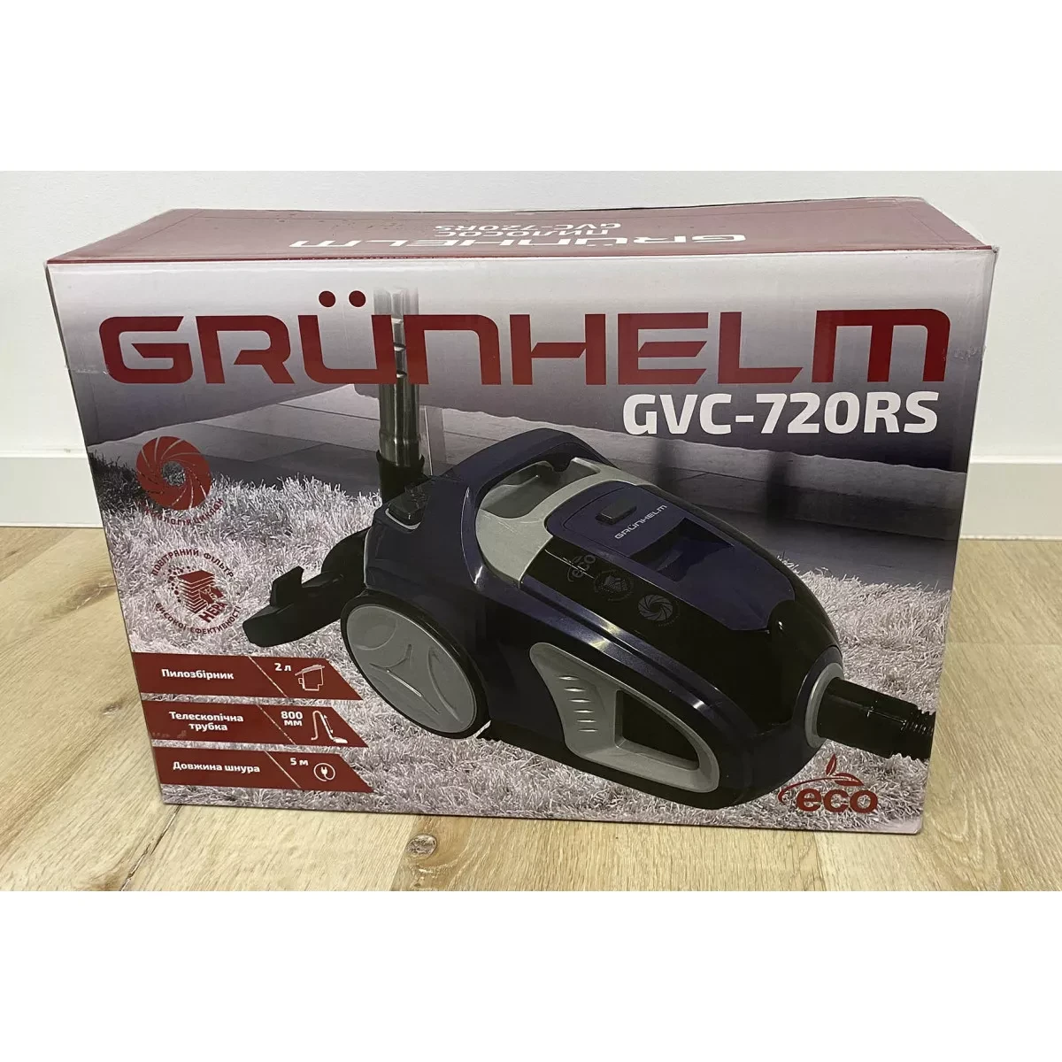 Пылесос Grunhelm GVC-720RS с контейнером пылесос с насадкой-щеткой пылесос с регулируемой мощностью - фото 3 - id-p2115321079