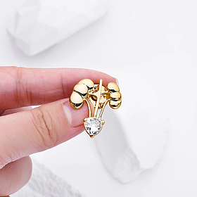 Брошь медична Нирки Золото (Уролог)