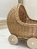 Дитяча ігрова коляска з лози. Арт:2050, фото 4