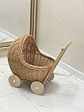 Дитяча ігрова коляска з лози. Арт:2050, фото 5