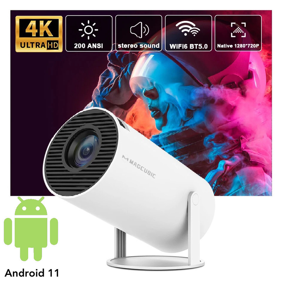 Проектор 4К (Magic Cube) Magcubic HY300 Android 11 Wi-Fi домашний кинотеатр