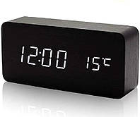 Сетевые часы VST-862-6 черный-белый шрифт USB