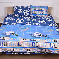 Комплект постельного белья Бязь Football Blue King Size 220*240 см