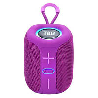 Bluetooth-колонка TG658 с RGB ПОДСВЕТКОЙ, speakerphone, радио, purple