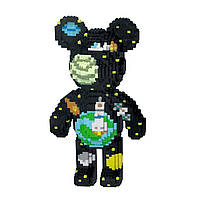 Конструктор Magic Blocks в виде мишки Bearbrick Космос 40 см.