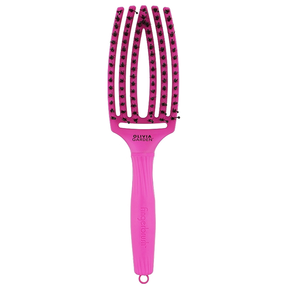 Щітка для волосся Olivia Garden Finger Brush Boar&Nylon ThinkPink Neon Purple