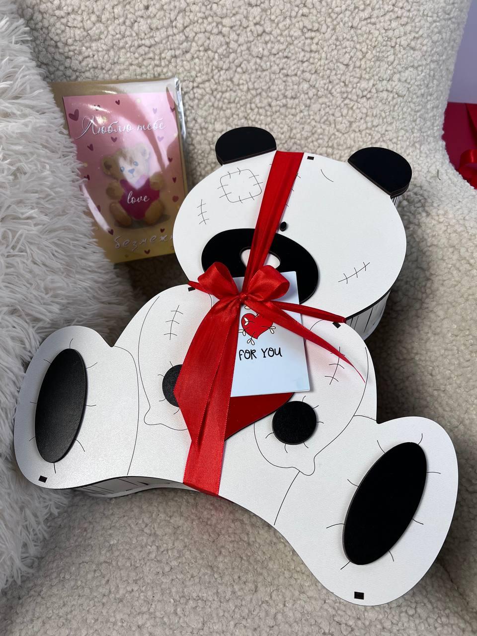 Идеальный подарочный бокс Медвежонок Medium c носками, уникальные и необычные подарки для девушки на 8 марта - фото 6 - id-p2115332580