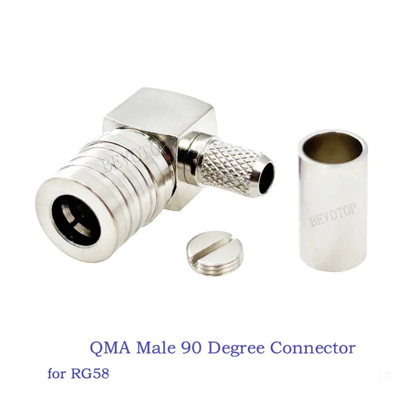 Перехідник QMA male 90 to RG 58