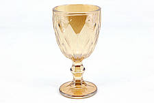 Келихи для вина з кольорового скла 6 шт Glassware 260 мл Золото, фото 3
