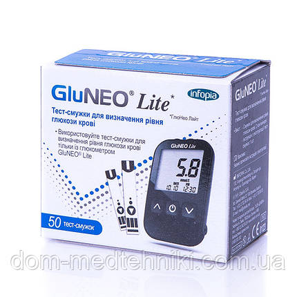 Тест-смужки ГлюНео Лайт (GluNeo Lite), 50 шт., фото 1
