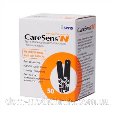 Тест-смужки Каре Сенс Н (Care Sens N) 50 шт.