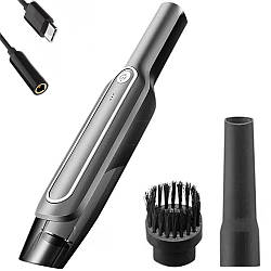 Пилосос автомобільний Car vacuum 888 + 2 насадки / Бездротовий портативний пилосос для авто