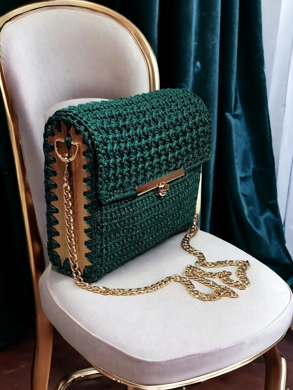 Стильна  в'язана сумка ручної роботи, фото 1