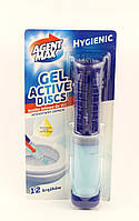 Шприц для унітазу гелевий Agent Max Gel Active Discs Hygienic на 12 використання Польща