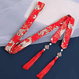Стрічка для волосся у китайському стилі "Коропи" Червона, фото 2
