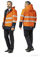 Мужская рабочая сигнальная куртка с отражающими элементами водоотталкивающая