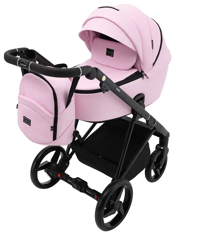 Коляска 2 в 1 Adamex Blanc Eco SA-16 рожева
