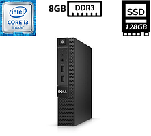 Комп'ютер Dell Optiplex 3020M/Intel Core i3-4160T 3.10GHz (2/4, 3MB)/8GB DDR3/SSD 128GB/Intel HD Graphics 4400/DP, VGA, LAN