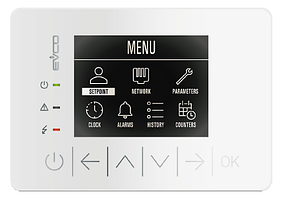 EPJG900X4VW графічний дисплей EVCO із сенсорними кнопками, білий