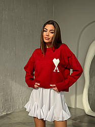 Модний жіночий в'язаний светр оверсайз Ami Ssmb2183