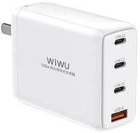 Зарядное устройство Wiwu 4in1 Mini GaN Charger Series 3xType-C+USB 120W (White)