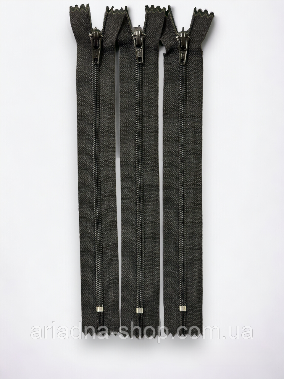 Застібка (блискавка), Тип 3, нероз'ємна, 18 см, колір чорний