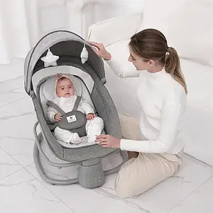 Колисальний центр дитячий Mastela 8112 Dark Grey (темно-сірий) для новонароджених. Керування з застосунка