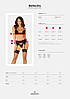 Спокусливий комплект Obsessive BELLASTIA SET bra, garter belt & thong Чорний XL/XXL, фото 5