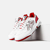 Білі шкіряні жіночі кросівки Asics Ex89 White Red