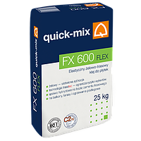 FX600 Flex-эластичный клеевой раствор, класс C2TE от производителя Quick-Mix, 25 кг