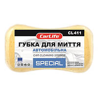 Губка для мытья автомобиля CarLife CL-411 Special с крупными порами 220x120x60mm, желтая