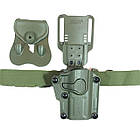 Стегнова кобура Cytac для пістолетів Beretta Glock Sig Sauer АПС Форт17-20 + лопатка Олива, фото 2
