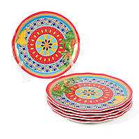 Набор десертных тарелок из керамики круглой формы Miami Brandani, 6 шт.
