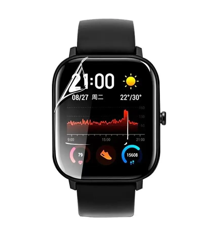 Захисна плівка для смарт годинника Amazfit Bip 3 / 3Pro / GTS4 Mini, комплект - 2 шт.