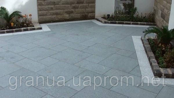 Термооброблені плити з натурального граніту габро (темно-сірі) 60 х 40 х 5 см