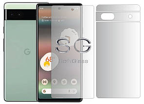 М'яке скло Google Pixel 6a Комплект: Передня та Задня панелі поліуретанове SoftGlass
