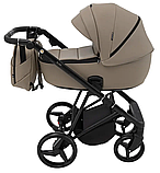 Коляска 2 в 1 Adamex Blanc Eco SA-9 капучино, фото 3