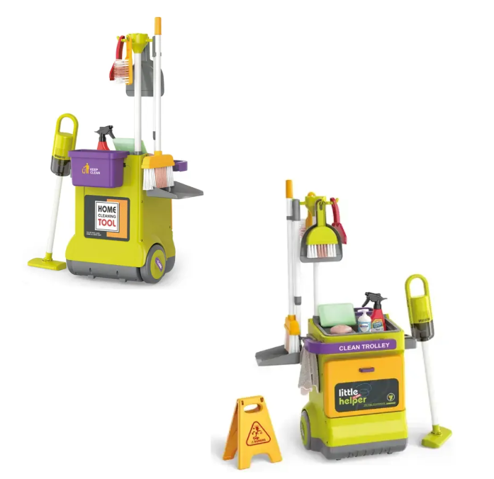 Набір для прибирання (20 елементів, пилосос з насадкою, поличка, совок, пульверизатор, щітка, швабра) 667-64, фото 1