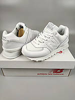 Кроссовки женские подростковые New Balance 574 Leather White