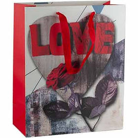 Пакет подарунковий паперовий 26*32см I love you 2-313