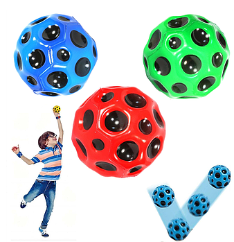 Антигравітаційний м'яч стрибунець Sky Ball Gravity Ball, Колір Рандом, 1шт / М'ячик стрибунець для дітей