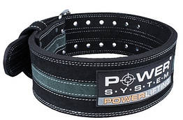 Пояс для пауерліфтингу Power System PS-3800  PowerLifting шкіряний Black/Grey Line M