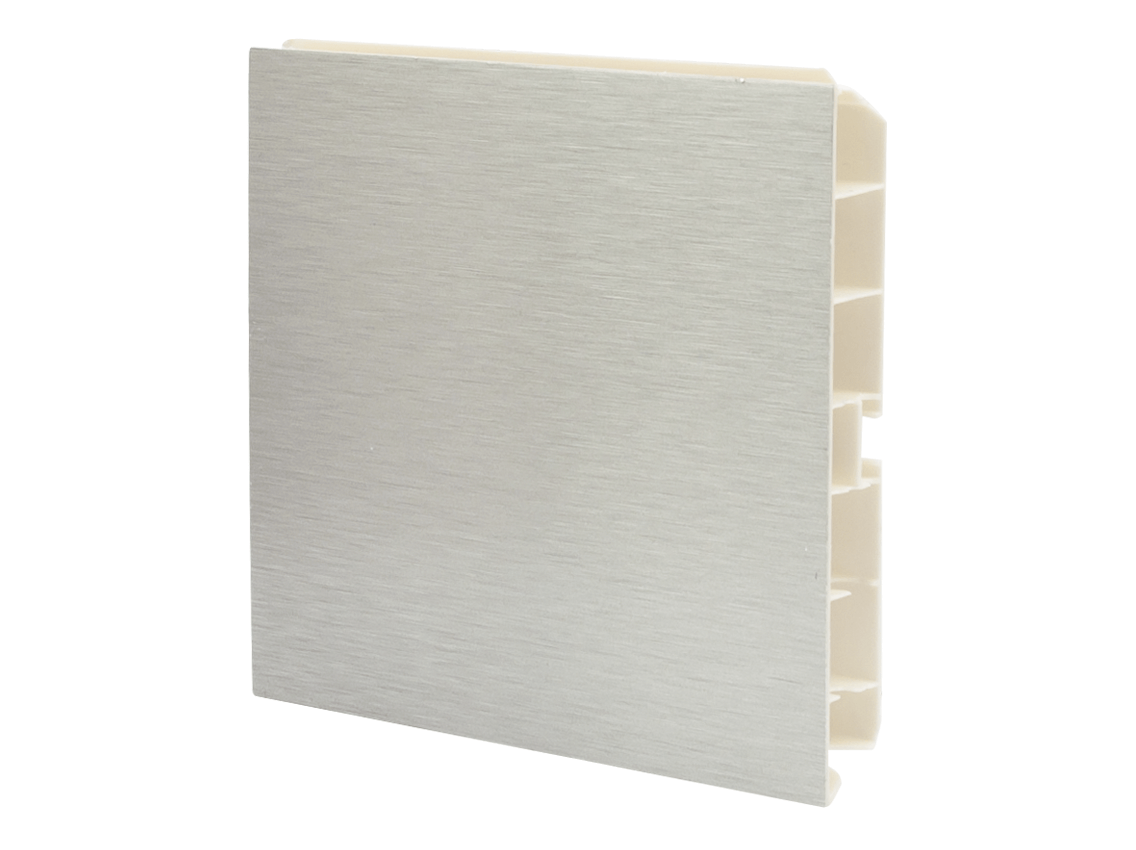 Планка цокольна Volpato L=4000 H100 Нікель Браш, фото 1