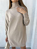 Женское платье ангора мокко короткое повседневное стильное платье свитер на каждый день размер S-М