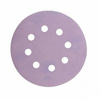 Круг абразивный фиолетовый Smirdex 740 Ceramic для сухой шлифовки, d125мм 8 отверстий, зерно Р180